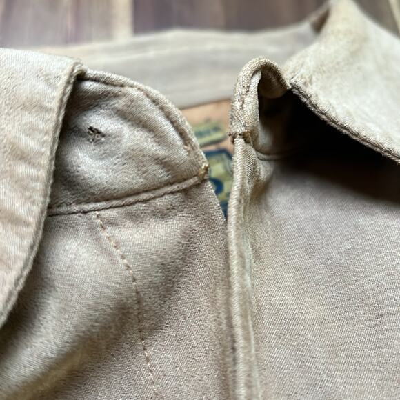 Bruno Sueded Microfiber Casual Button Down Long Sleeve Shirt Men's Size X Large? - Picture 5 of 6